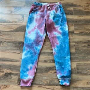 Refuge Athletics Tie Dye Joggers Medium Fleece Cozy Lounge Pants